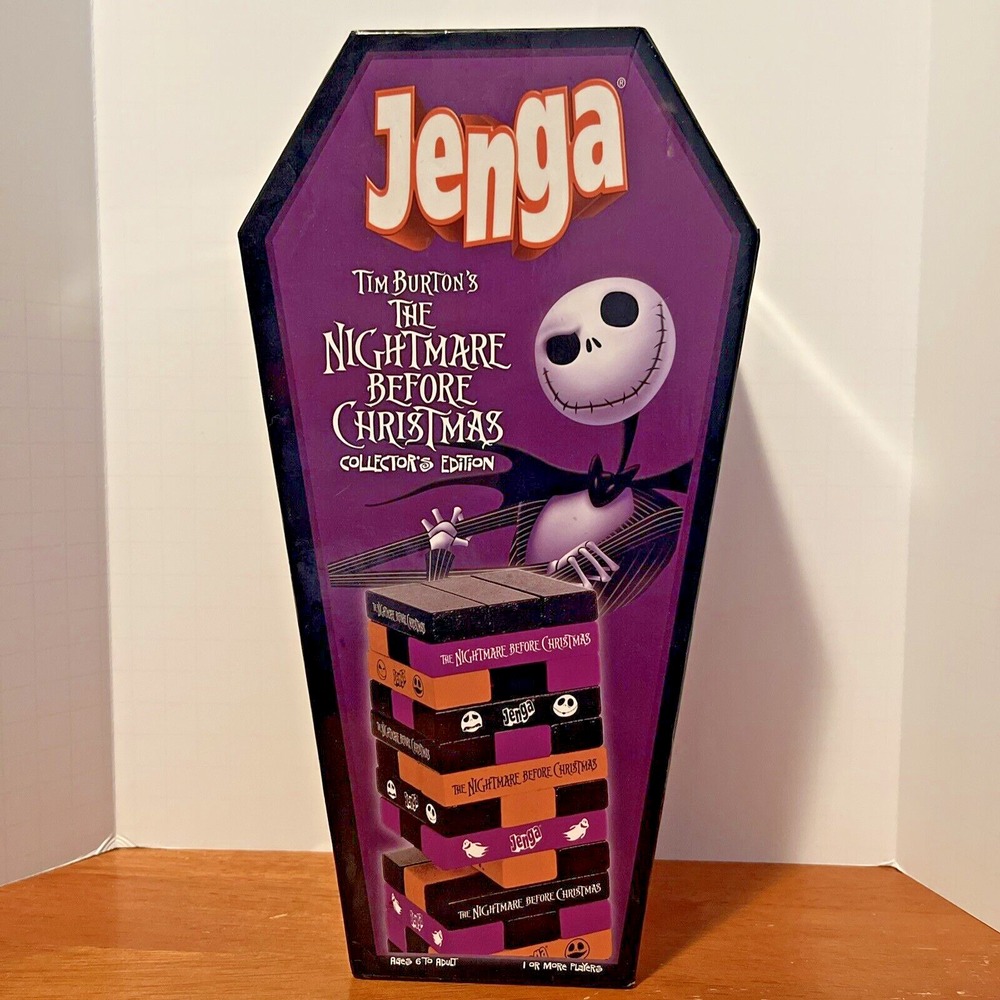 Nightmare Before‎ Christmas Jenga Game Tim Burton Collector Edition Missing 1 pc
